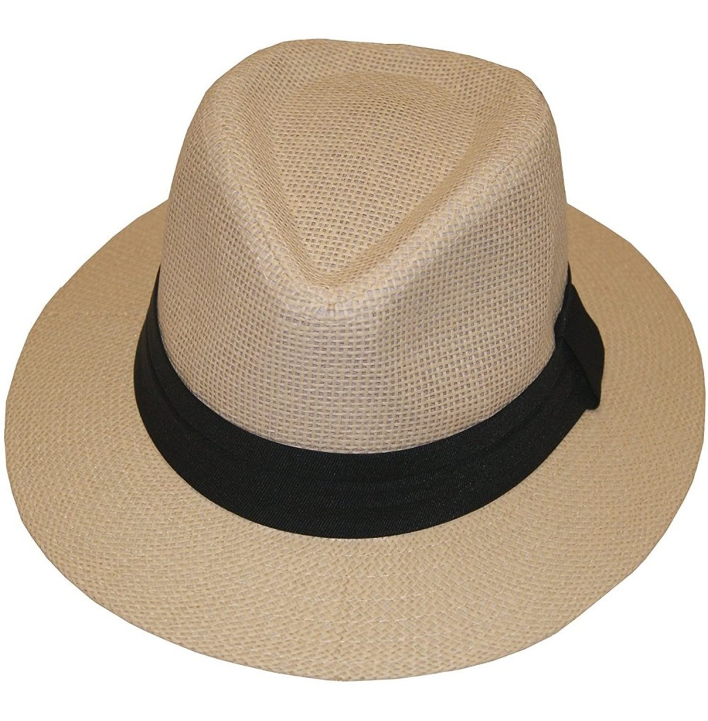 Sun Hats Lady's Fashion Summer Golf Sun Hat Panama Cap - New - Beige - CT11NLL52SH