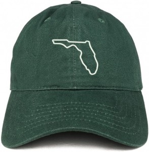 Baseball Caps Florida State Outline State Embroidered Cotton Dad Hat - Hunter - CX18G6CAGGA