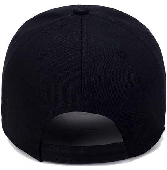 Baseball Caps Unisex Vintage Washed Distressed Baseball-Cap Adjustable Light Board Solid Color Outdoor Sun Hat - Black - CV19...