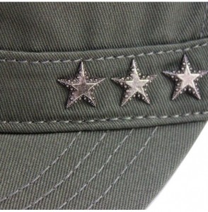 Baseball Caps Mens Cotton Stars Flat Top Military Army Travel Sports Sun Baseball Hat Cap Hats - Army - CM18C3TQC6M